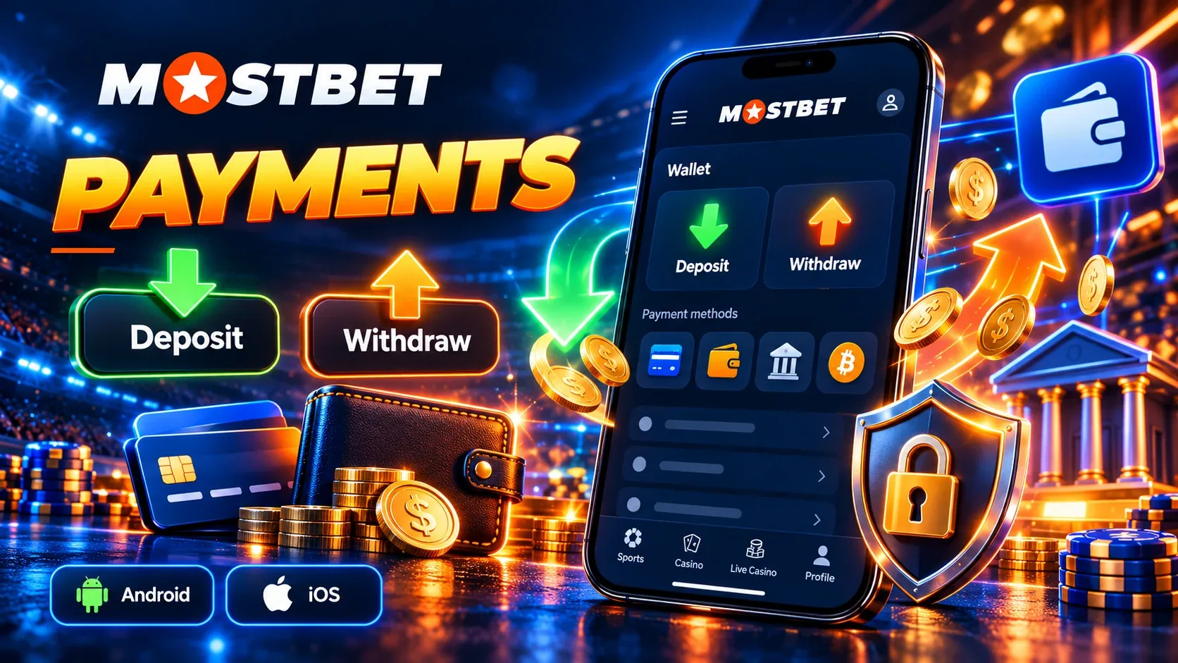 Payments: deposits and withdrawals